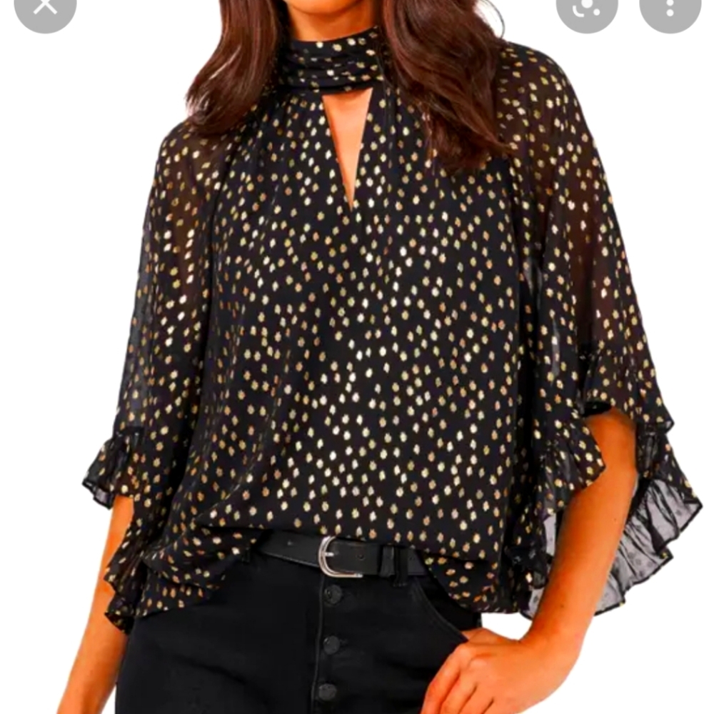Vince Camuto Holiday Cutout Blouse